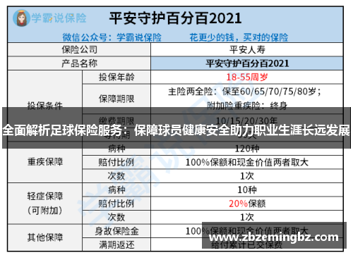 全面解析足球保险服务：保障球员健康安全助力职业生涯长远发展